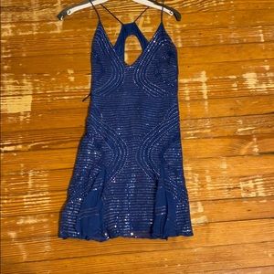 Sequin blue dress